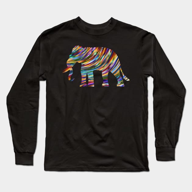 Psychedelic Elephant Long Sleeve T-Shirt by PsychedUp